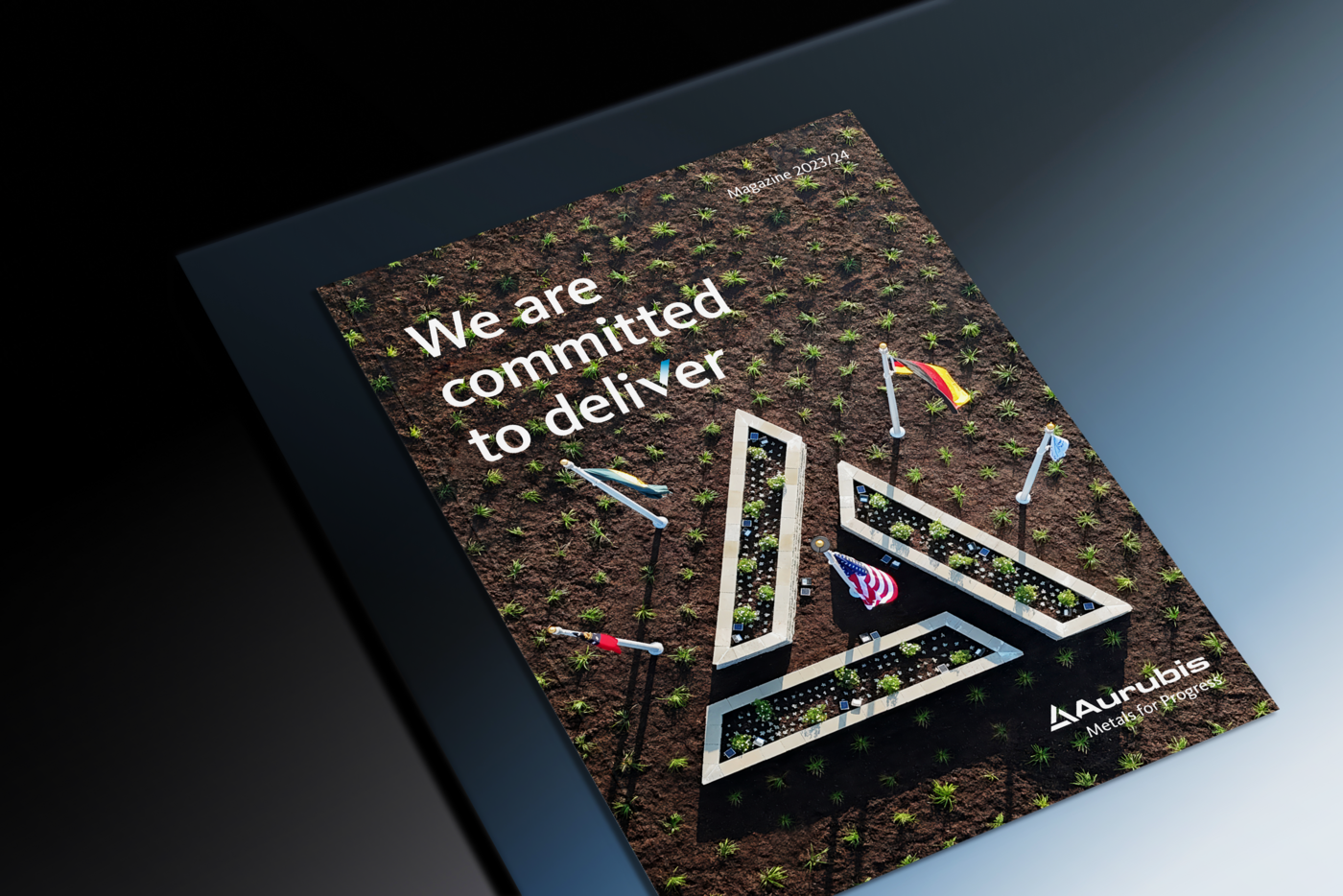 Photo: Aurubis: A mockup with the cover image of the printed magazine can be seen